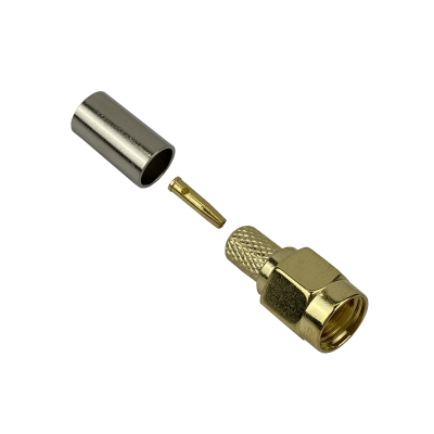 RM2C RPSMA-Macho LMR195 RG58 Conector comprimible Serie-195