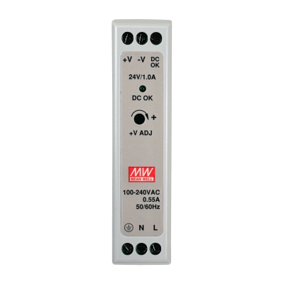 MDR-20-24 MEANWELL Fuente de alimentación 24VCC 24W 1A Regulable Ancho-24mm Carril-DIN