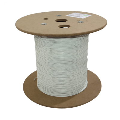 CFSR1 Bobina de 500 metros de fibra óptica monomodo G657A2 interior, cubierta PVC blanca redonda de 3.0mm, núcleo/revestimiento 9/125