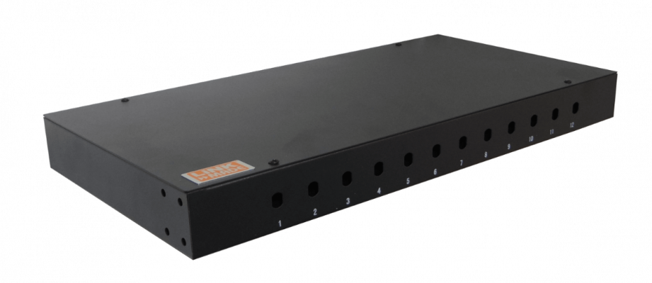 CFR12TF-LIQ LINKMADE Reacondicionado sin Aletas, Panel Fijo de 12 Tomas ST-FC, Unidad de Rack 1U, Requiere Acopladores Redondos