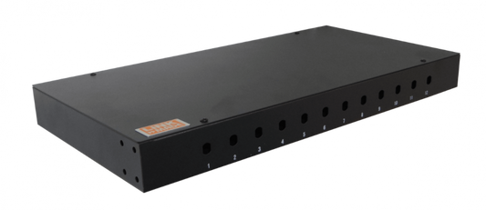 CFR12TF-LIQ LINKMADE Reacondicionado sin Aletas, Panel Fijo de 12 Tomas ST-FC, Unidad de Rack 1U, Requiere Acopladores Redondos