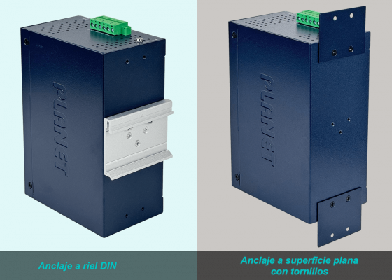ISW-1600T PLANET 16-100 Switch Industrial Riel-DIN no-Admin req/12-48VDC/24VAC