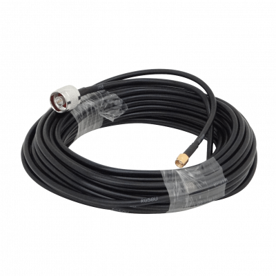 RM2NM-15M Cable Coaxial Negro LMR195 de 15m con Conectores RPSMA-Macho a N-Macho