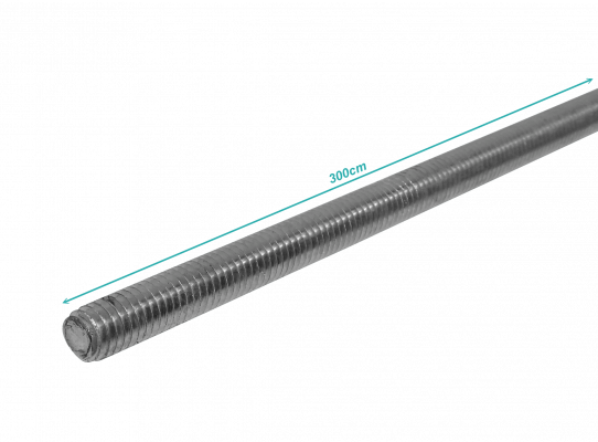 ZP38 3/8pulgadas x3mt Hilo Sinfin Zinc 300cm Esparrago 9,53mm Barra Hilada