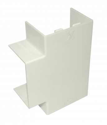 QN6T Derivación en T Blanca LINKCHIP 60x40mm CCA-6040-TE para Canaleta QN6W