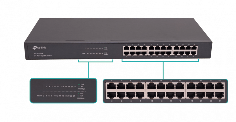 TL-SG1024 TP-LINK 24-1000 Puerto Gigabit Conmutador no-Gestionable Bastidor