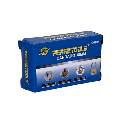 CANDADO-38 FERRETOOLS Candado 38mm Tres-Llaves-19mm C0208
