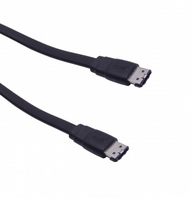 ESATA Cable de Datos eSATA a eSATA 180cm 1,80 metros Color Negro para Disco Duro Externo