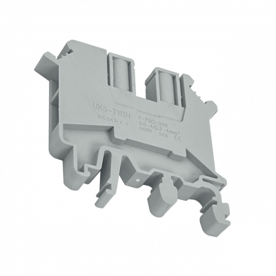 BORT-4G Terminal de Conexión por Tornillo 0.2-4mm para Riel DIN de Distribución Eléctrica