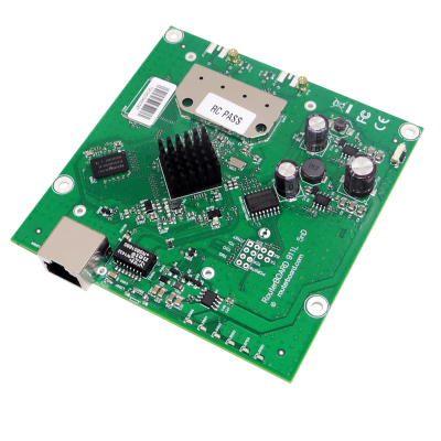 RB911-5HND MIKROTIK 5GHZ 2X2 2-MMCX 1-100-POE/8-30V 600MHZ L3 26DBM 105X105MM