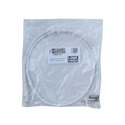 CP6W-10L LINKMADE Cable de Parcheo Cat6 U/UTP Blanco LSZH 1 Metro Multifilar Inyectado