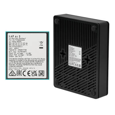 HAP-AX-S MIKROTIK 1-SFP 5-1000 PoE-i/o AX3000 2,4GHz/5GHz 6dBi RouterOS-L4 v7