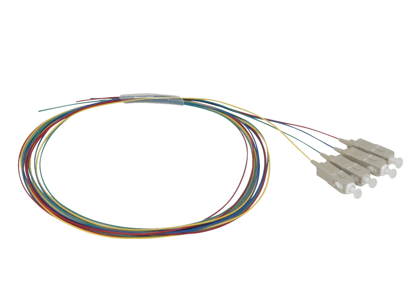 JFMC-4 SC/UPC OM1 Multimodo 1,5 Metros 4-Unidades Pigtail LSZH 62.5/125µm 0,9mm 150cm