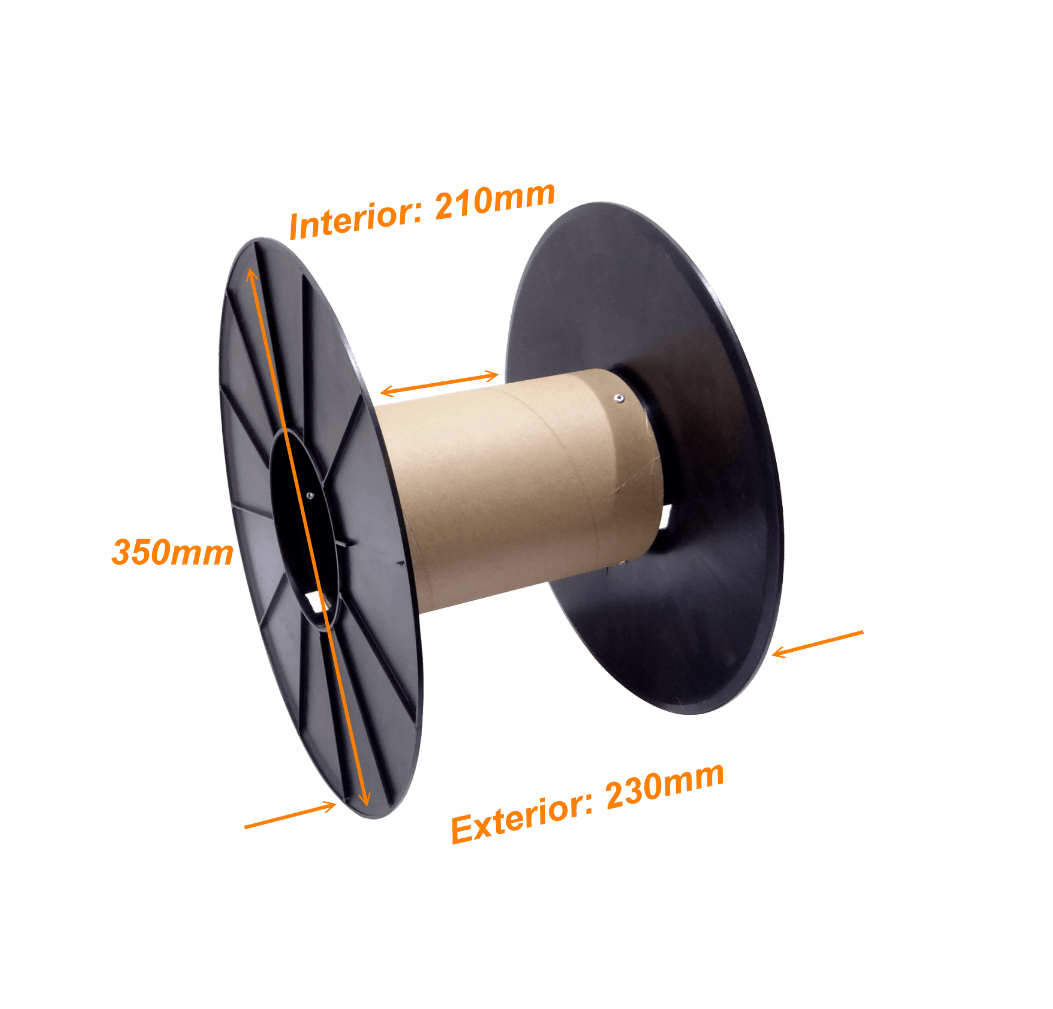 REEL Carrete Vacio Carton-Interior-Diametro-13cm Plastico-34,5cm