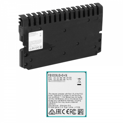 RB5009UG+S+IN Router MIKROTIK HomeLab con 7 puertos 1000Mbps, 1 puerto 2500Mbps, 1 SFP+ 10G, USB, Licencia 5, PoE In, Jack DC y 2 pines DC