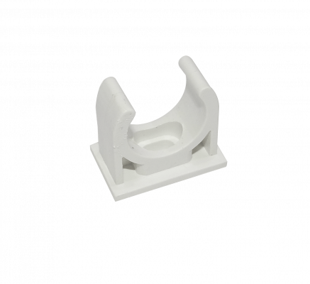 PVC20-A LINKCHIP 20mm Abrazadera de Sujeción para Tubo PVC Blanco con Tornillo