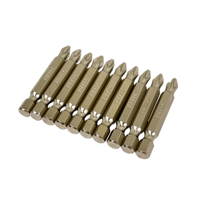 SET-10PH2 TOTAL Kit Punta Destornillador Phillips PH2 Sencillo 10unidades PH2x50mm TAC16PH223