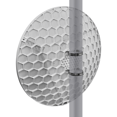 LHG-XL-5-AX MIKROTIK Antena sectorial grilla 5GHz ganancia 27dBi estándar L3 diámetro 550mm incluye alimentación 24V