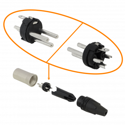 X3M XLR 3pin XLR3-Macho Conector Soldable DMX
