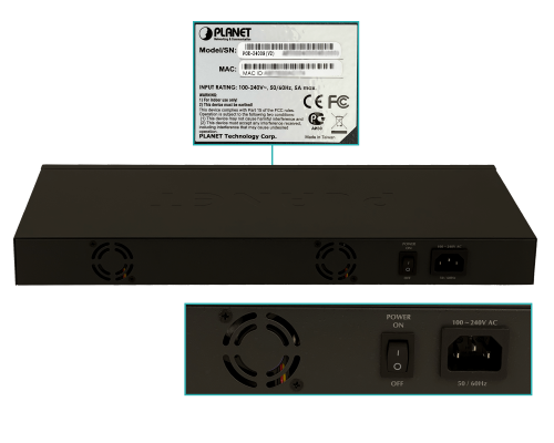 POE-2400G PLANET Concentrador-PoE Gigabit 24-Inyectores Administrable-LAN 440W 802.3at/af 48-RJ45