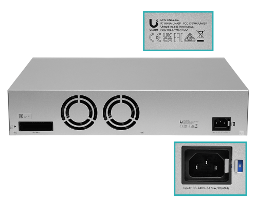UNAS-PRO UI Almacenamiento NAS de 7 bahías para discos duros con RAID 1-1000, 1 puerto SFP+ 10G, formato rack 2U y compatibilidad con fuente redundante USP-RPS UniFi Drive