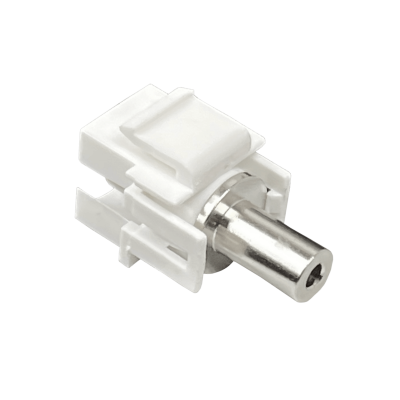 K35L 3.5mm Keystone Audio-Hembra-Hembra 3,5mm-HH Blanco Phone-1/8