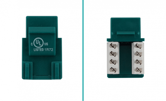 KP5VL LINKMADE Verde Cat5E U/UTP Punchable Keystone Conector Hembra RJ45
