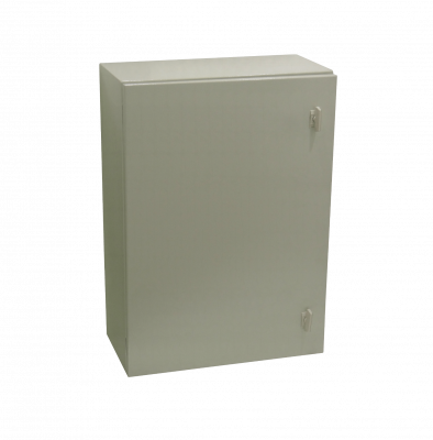 ST5-725 TIBOX 700x500x250mm 2-chapa-sin/Llave Caja Metalica IP66 Beige c/Placa