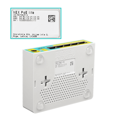 HEX-POE-LITE MIKROTIK requiere-cable 5-100 PoE-entrada/salida-12W USB L4 64mb incluye/24V RB750UPr2