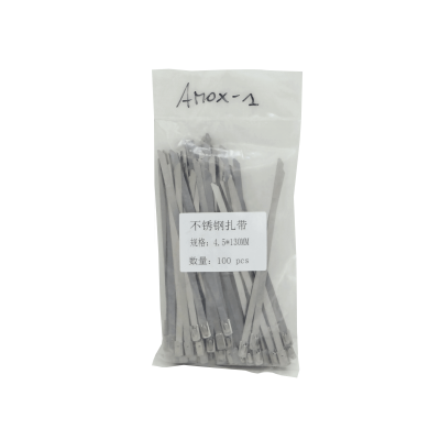 AMOX-1 Paquete de 100 unidades de flejes metálicos de acero inoxidable de 130 x 4,5 mm, calibre 0,3 mm