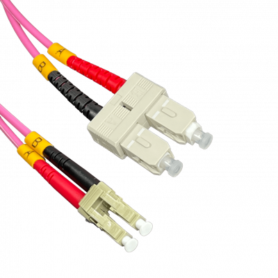 JF4LC100 LSZH 100mt LC-SC OM4 MultiModo MM Duplex Latiguillo Fibra 50/125um 3mm