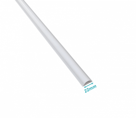 CC-P2510 LINKCHIP 25x10mm 2metros 1,15mm-Cubierta 1mm-Base PVC Canaleta para Suelo Blanca