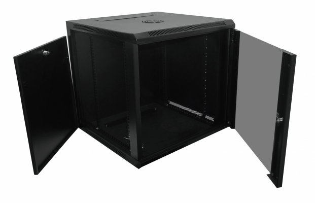 RK11-6L LINKMADE Armario Rack de Pared de 11 Unidades con 60cm de Profundidad Color Negro