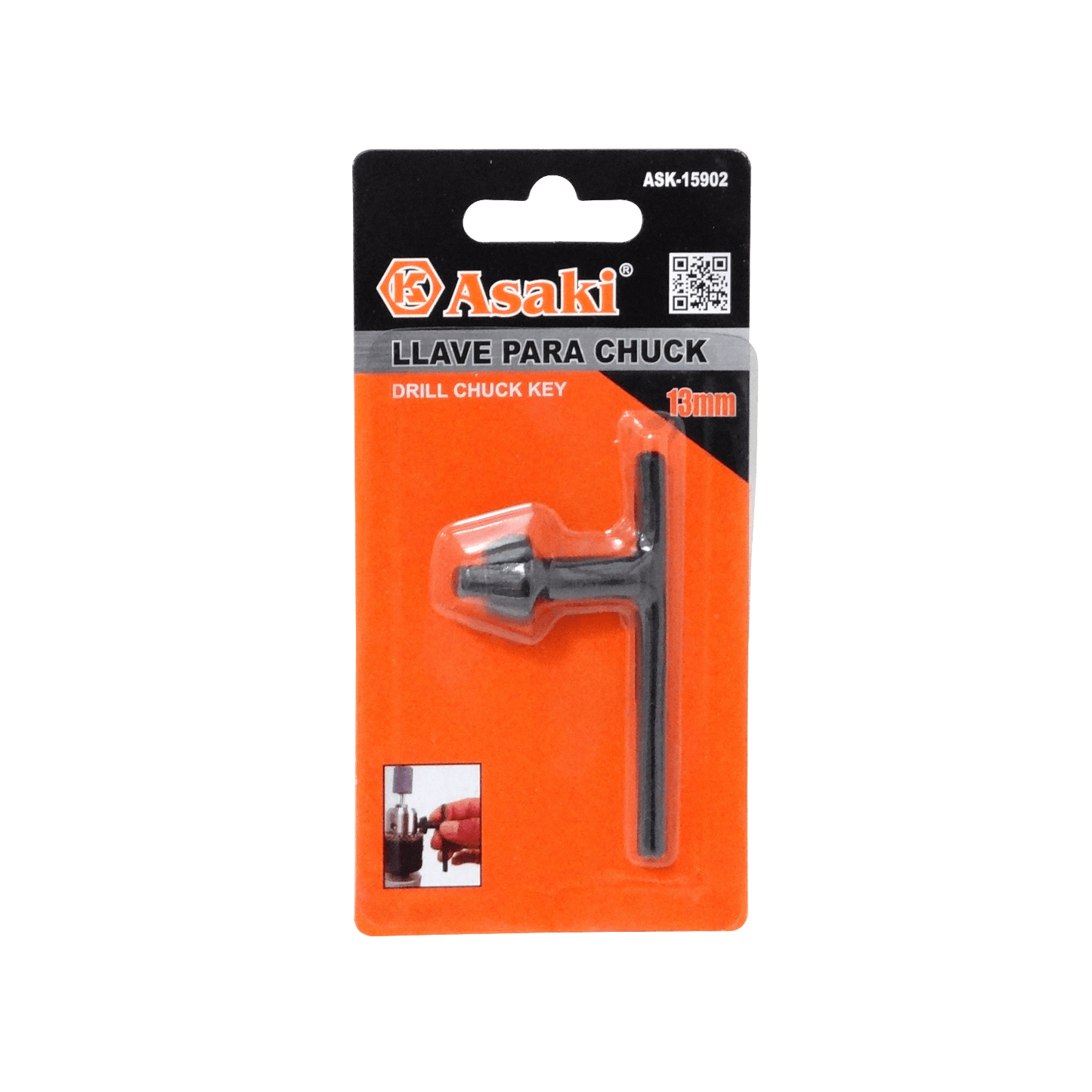 KM-718 Portabrocas de 13mm con Llave para sustituir mecha de Taladro