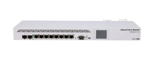CCR1009-7G-1C-1S+. MIKROTIK conector cable SFP+10G 1-puerto SFP-Combo 7-puertos 1000Mbps puerto USB almacenamiento MSD nivel licencia L6 alimentación PoE conector DB9 macho