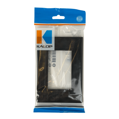KEP-33 KALOP Placa de Pared Negra Diseño Zen Capacidad 3-Tomas Básica Cubierta 3-Módulos Dimensiones 128x89mm Referencia KS41511