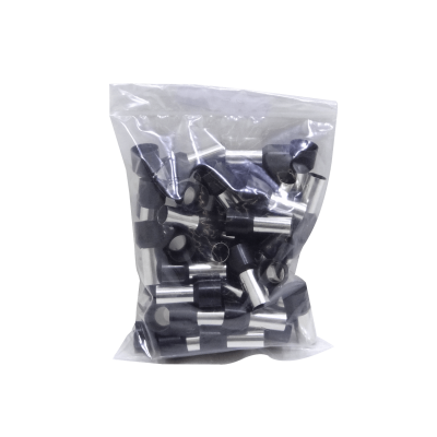 E50-20-N Negro 50,0mm2 20/36,0mm 50-unid AWG1 Punta Terminal Aislada Crimp
