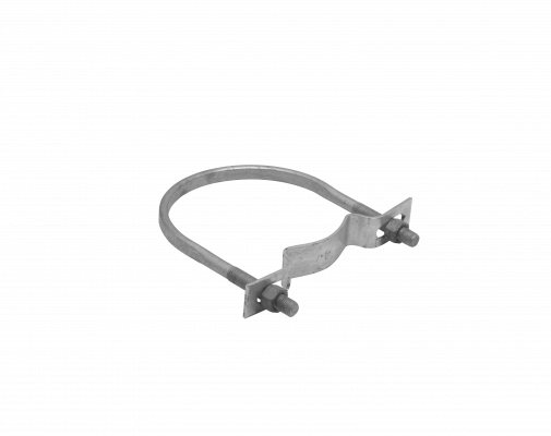 KTL0180 Abrazadera Galvanizada Rango 143-180mm para Fijación a Poste Redondo con Tuercas de 23mm
