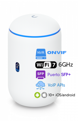 UDR7 UBIQUI NVR Router WiFi7 4-2500(1-PoE SFP+ 64GB-mSD UniFi Cloud Gateway