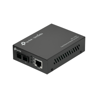 MC110CS TP-LINK CONVERSOR DE MEDIOS FIBRA MONOMODO 100MBPS 2-SC 20KM Conector-5,5x2,1mm