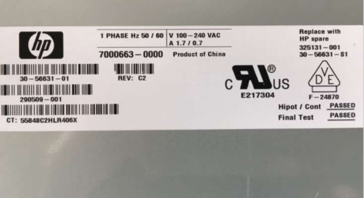 290509-001 HP 103W Fuente Poder HotPlug para Hv110 Hsv110
