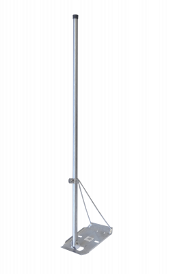 TRIPODE-1 Trípode de 120cm con Caño de 1 Pulgada y Base Cuadrada Galvanizada de 24x24cm