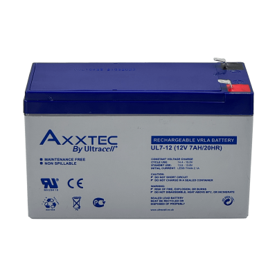 BTA12-72U AXXETEC UL Batería 12V 7Ah Plomo-Ácido Regulada por Válvula AGM