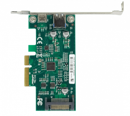 PCIE-USB31 LRLINK PCIe-x4 2-Puertos USB3.1 Tipo-C+Tipo-A Adaptador PCI Express Chipset ASM1142 10gbps