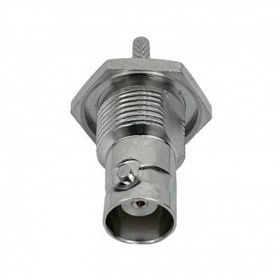 BH1E Conector coaxial crimpeable BNC-Hembra para panel con cable RG316 de 13mm de diámetro CA100