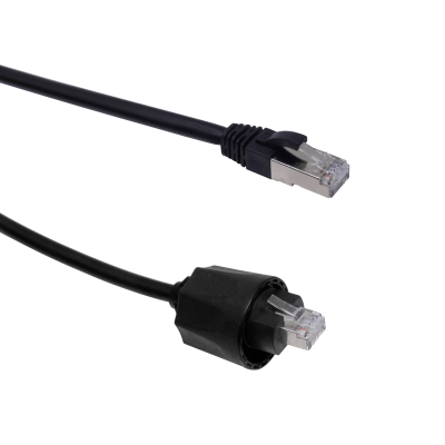 CPX6N-2IT TRIMERX de uso industrial 2 metros F/UTP Color negro Categoría 6 Cable para exteriores