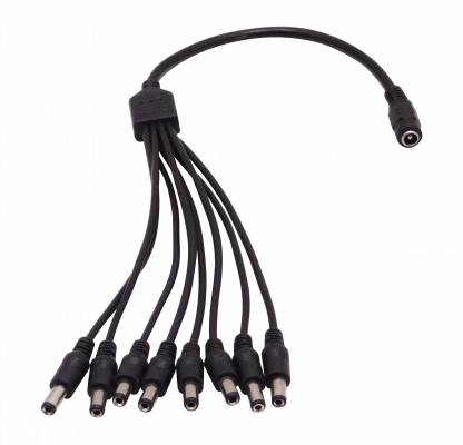 DCJ8P 1-DC-H a 8-DC-M Divisor Cable Adaptador 9cm+10cm Clavija-5,5x2,1mm