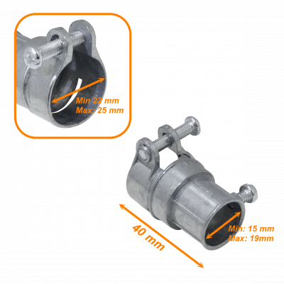 MEMT12P 1/2-Pulgada Conector EMT a Tubería Flexible Adaptador Metálico 15-19/22-25mm