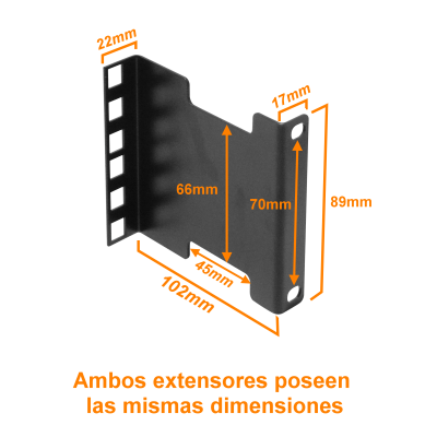 RDA2U STARTECH Juego de alargadores de 10 centímetros de profundidad para montaje en bastidor de 2 unidades de rack