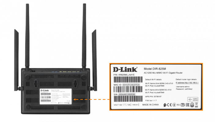 DIR-825M D-LINK Sistema Malla 4-1000 AC1200 USB 2,4/5GHz 300/867mbps 4-Antenas-Fijas-5dBi 1-WAN